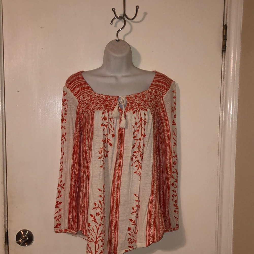 Ladies EUC Lucky Brand peasant top